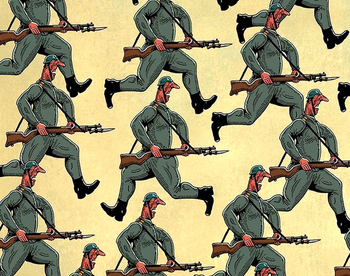 Gallery of Cartoon & Cricature - War & Peace