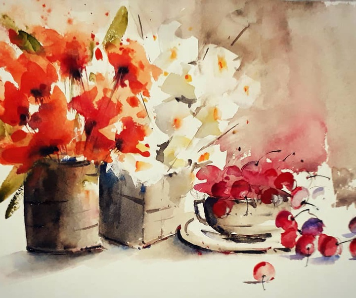 Gallery of Watercolor painting by Mahmoud Nateghi-Iran