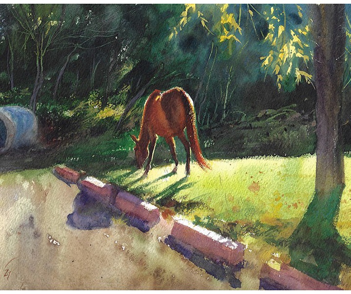 Gallery of Water color Artworks by Gonzalo Carcamo-Chile