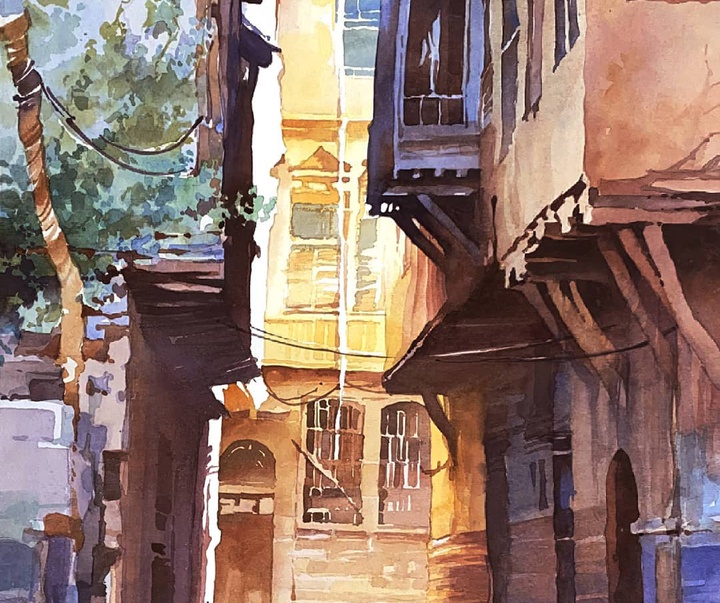 Gallery of Watercolor painting by Abdalla M Assaad-Syria