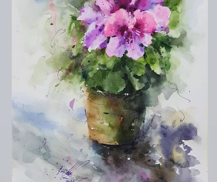 Gallery of Watercolor painting by Alireza Tabatabaee