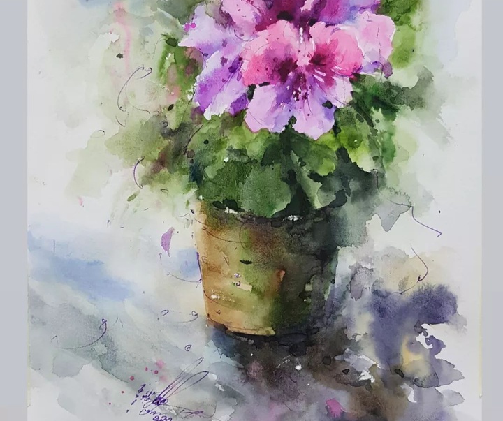 Gallery of Watercolor painting by Alireza Tabatabaee