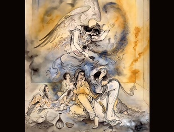 "To be and not to be" painting by Master Farshchian