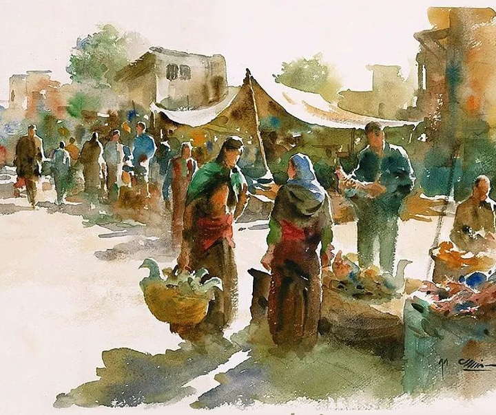 Gallery of Watercolor painting by Mahmood Samandarian- Iran
