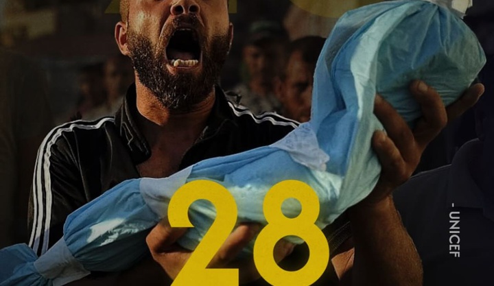 UNICEF stated that 28 children die every day in Gaza!