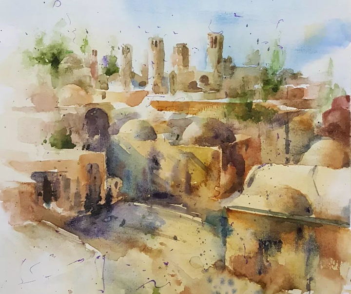 Gallery of Watercolor painting by Alireza Tabatabaee