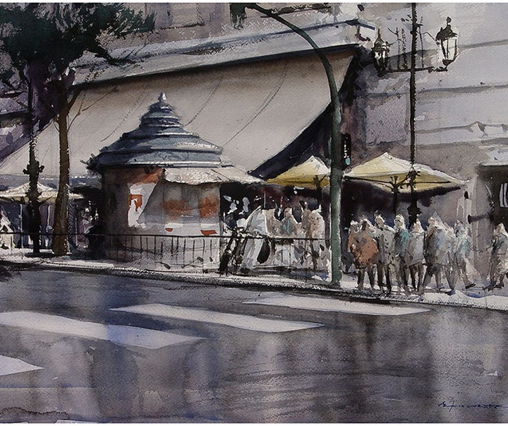 Gallery of Watercolor by Ricardo Azkargorta Celaya-Spain
