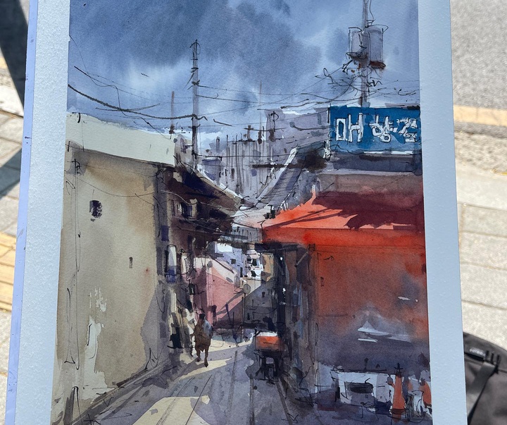 Gallery of Watercolor painting by Zhifang Shi-china