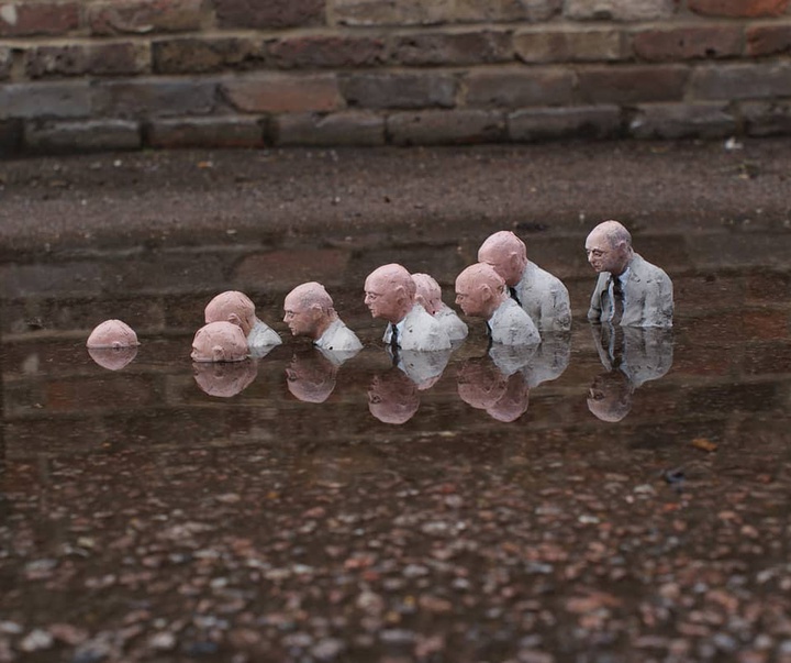 Gallery of Sculpture & Modern art by Isaac Cordal-Spain