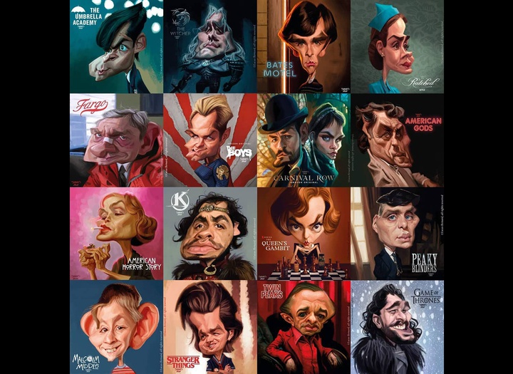 Gallery of Caricatures by Lucas Bernard-Belgium