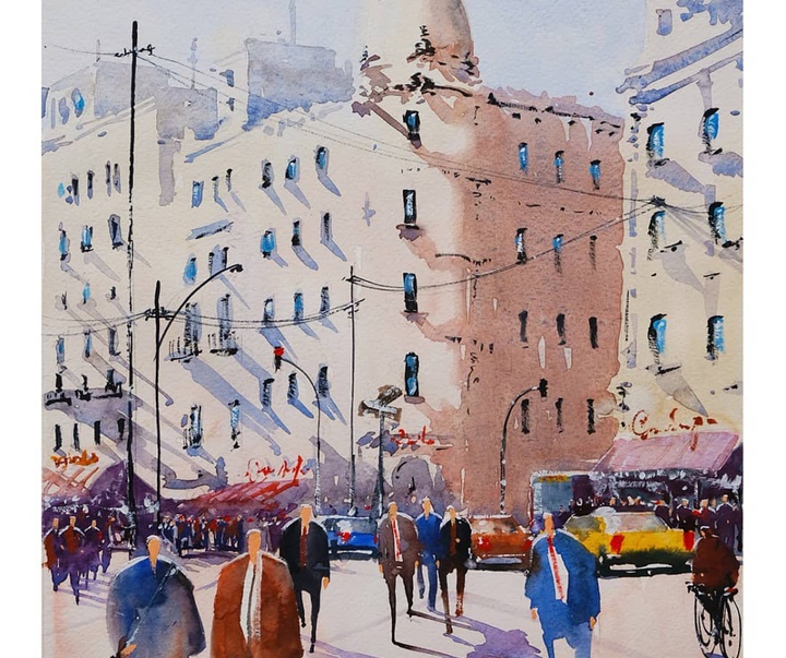 Gallery of Watercolor painting by Daniel Martínez- Uruguay