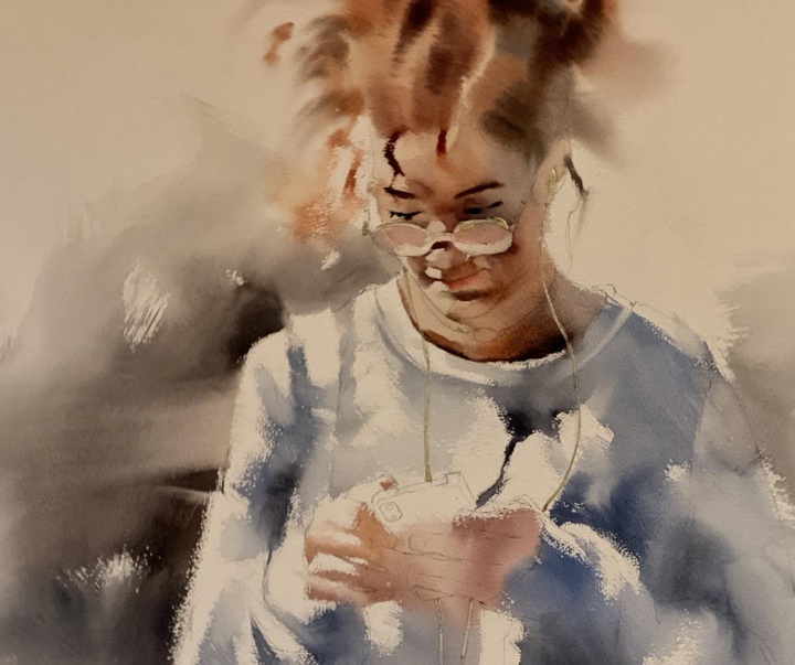 Gallery of Watercolor painting by Manjit Singh Chatrik-India