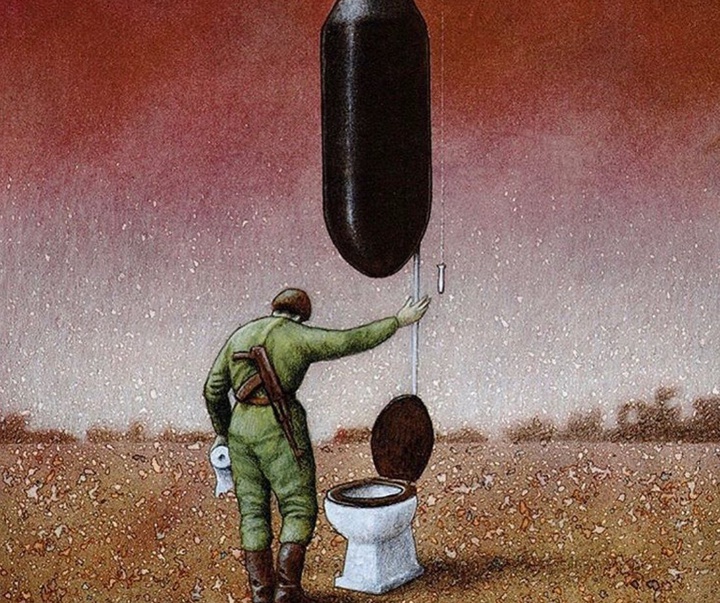 Gallery of Cartoon about War by Pawel Kuczynski-Poland