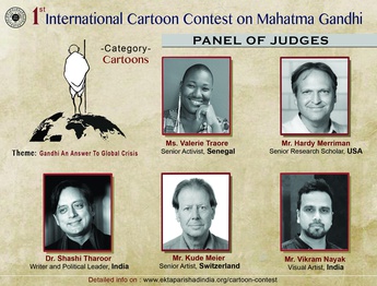 Jury of the First International Cartoon/ Caricature Contest-Gandhi-India 2022