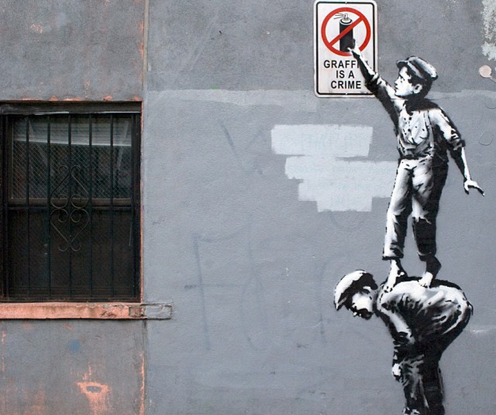 Gallery of Banksy Street artist-England