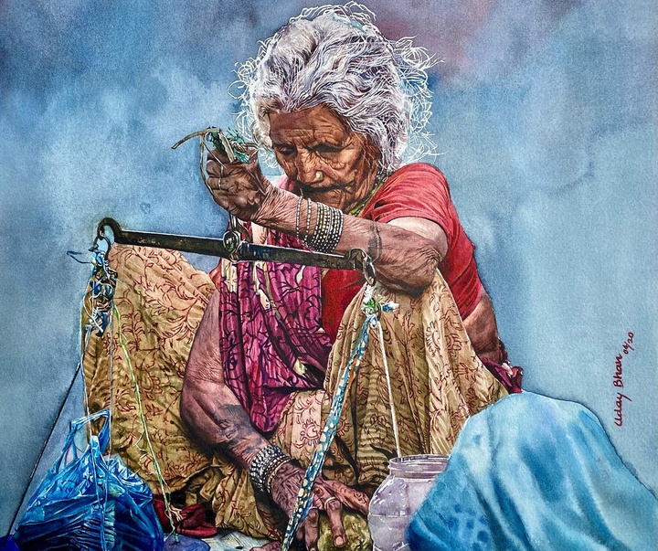 Gallery of Watercolor painting by Uday Bhan-India