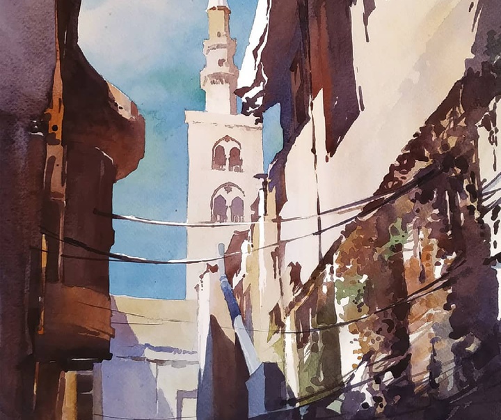 Gallery of Watercolor painting by Abdalla M Assaad-Syria