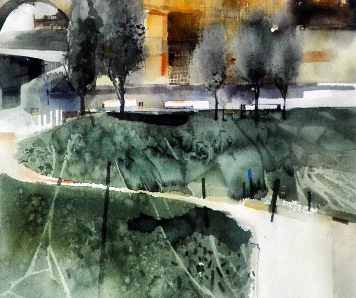 Gallery of Watercolor painting by Antonio Ortega Perez-Spain