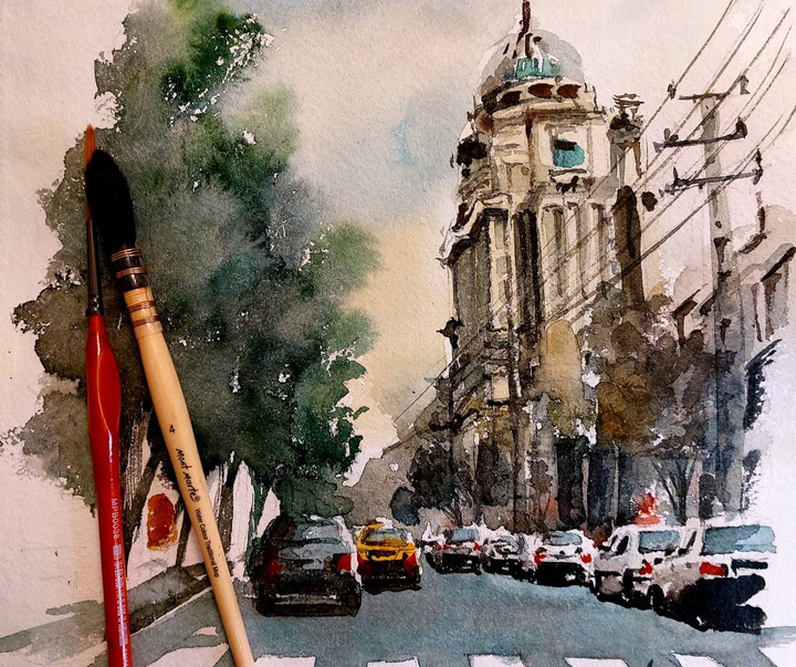 Gallery of Watercolor painting by Akbar Akbari- Iran