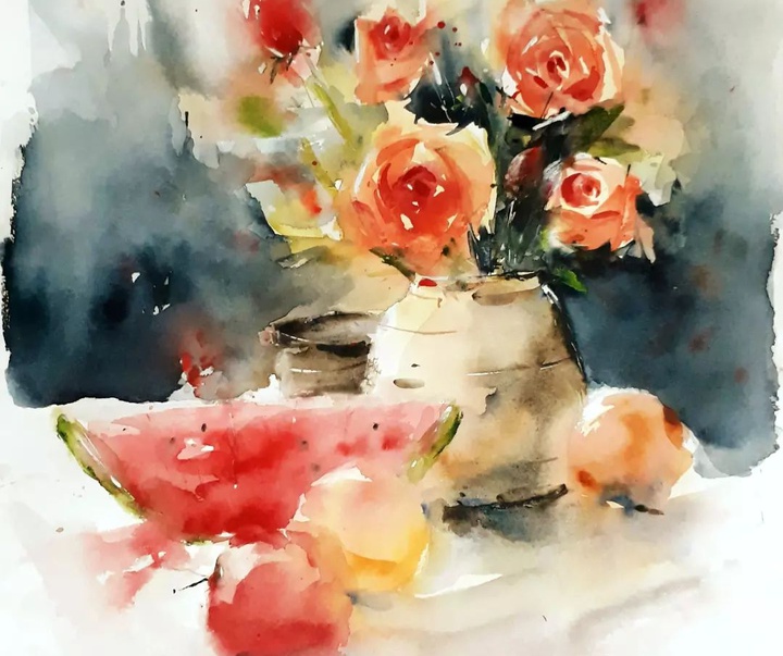 Gallery of Watercolor painting by Mahmoud Nateghi-Iran