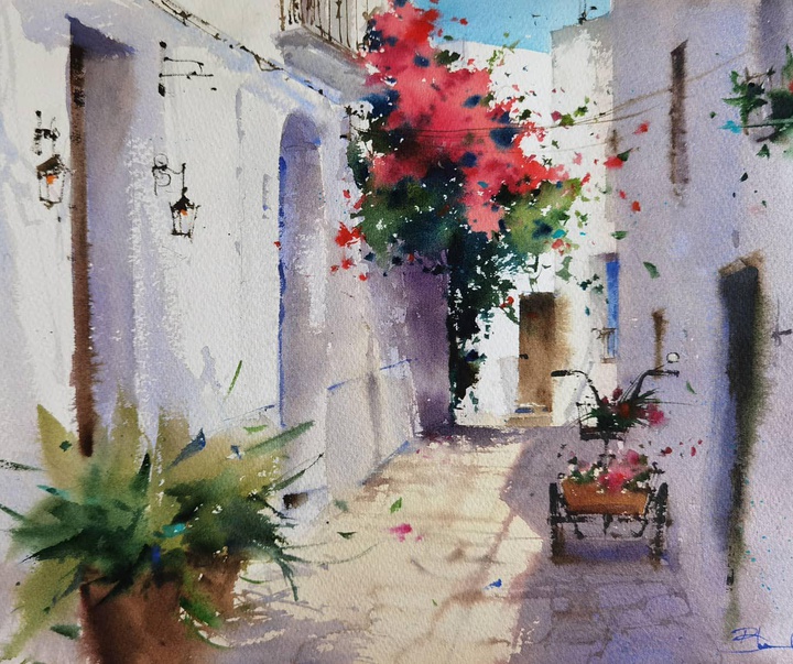 Gallery of Watercolor painting by Blanca Alvarez- Spain
