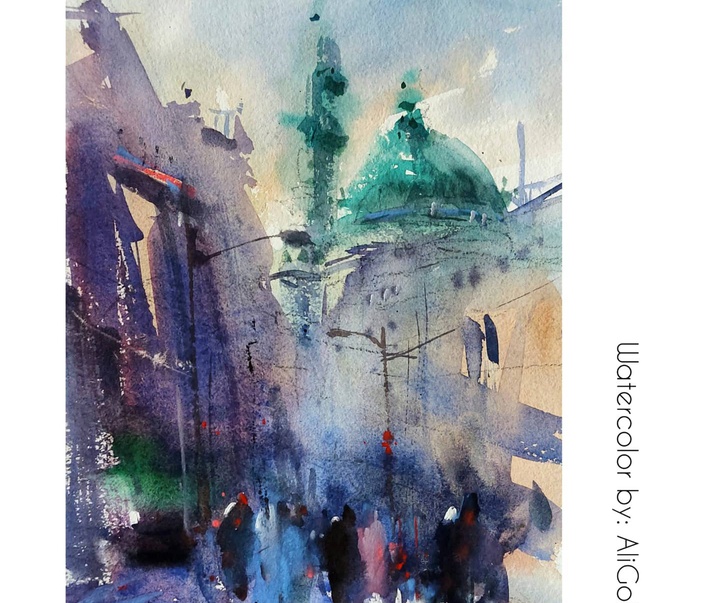 Gallery of Watercolor painting by Ali Golbaz-Iran