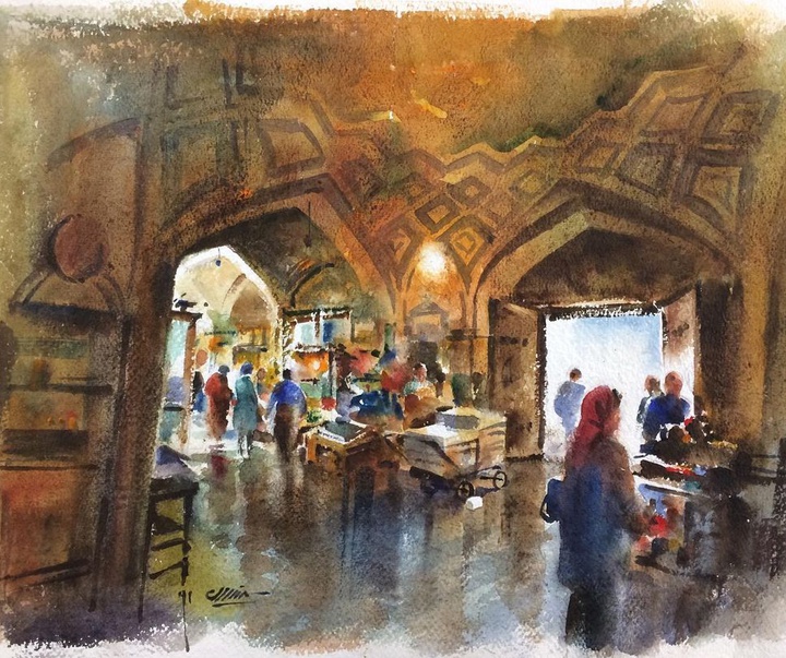 Gallery of Watercolor Painting "Mahmoud Samandarian"