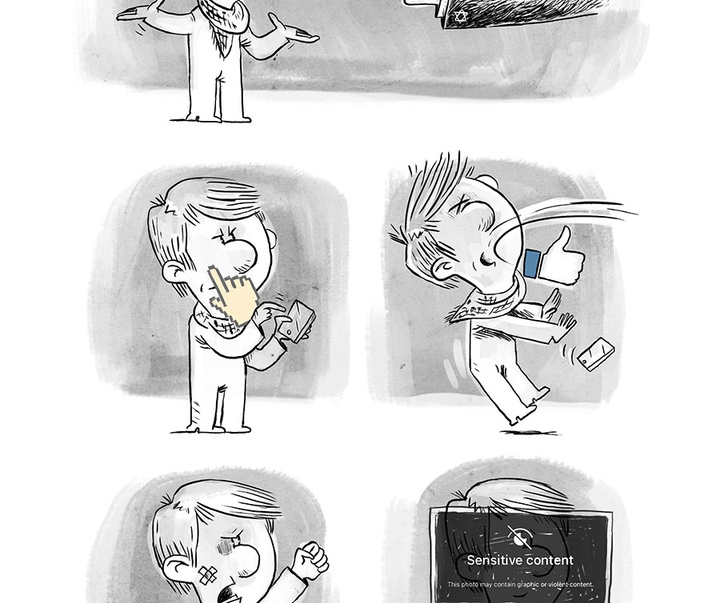 First Selection of the International Cartoon Contest “Terror Online”