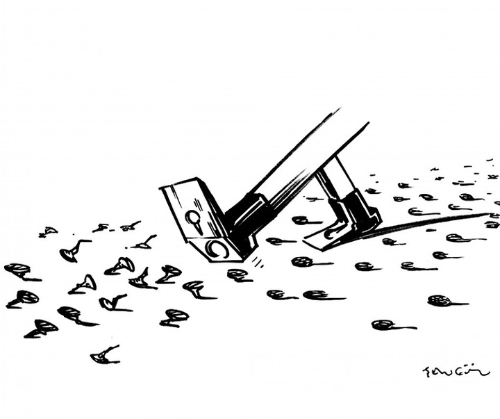 گالری کارتون‌های محمد سنگُز از ترکیه