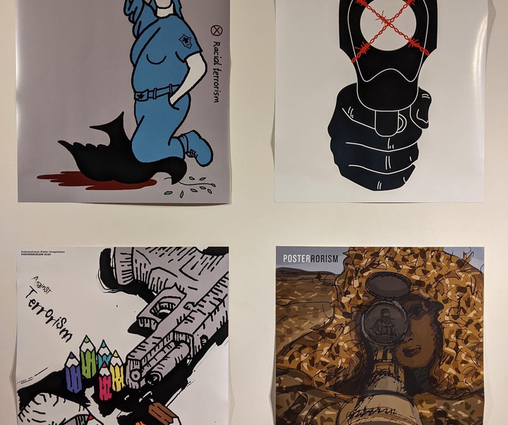 گزارش تصویری نمایشگاه پوسترهای ضد تروریسم در اندونزی