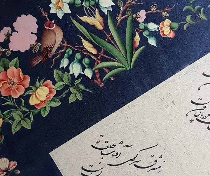 گالری آثار گل و مرغ پروانه پورکاوه از ایران