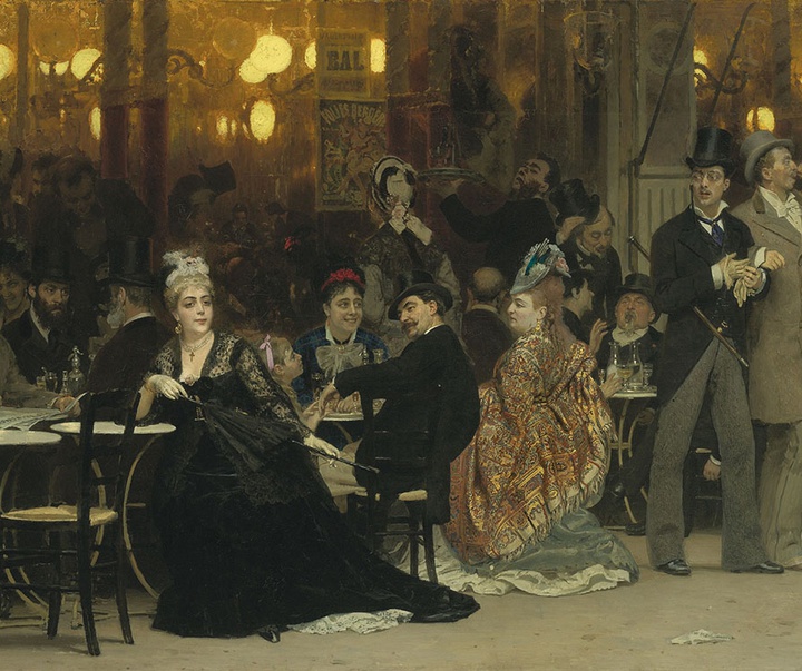 parisian cafe by repin