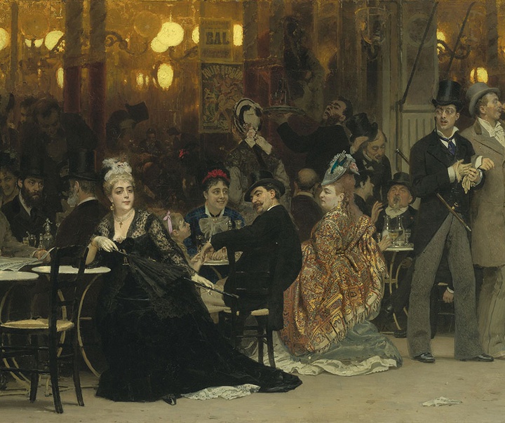 parisian cafe by repin