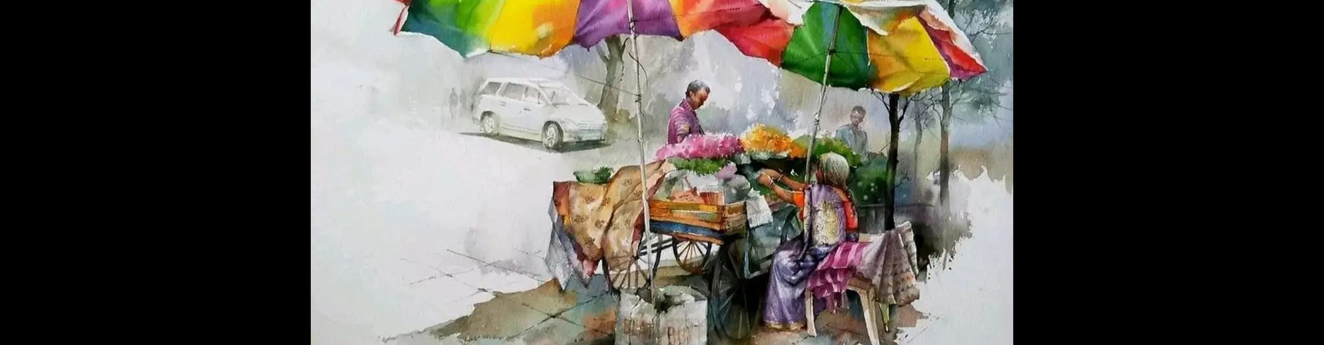 گالری نقاشی های آبرنگ پراکاشان پات هور از هند