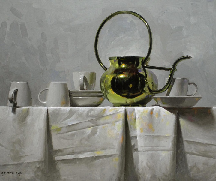 گالری آثار نقاشی رنگ روغن دیوید چیفتز از آمریکا