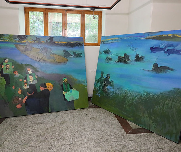 گزارش تصویری از کارگاه نقاشی حبیب صادقی از ایران