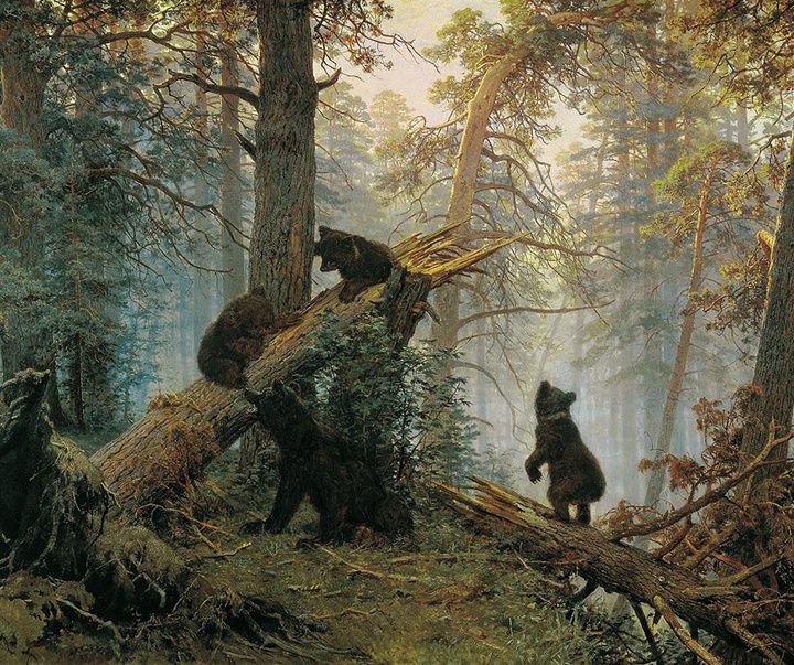 ivan shishkin and konstantin savitsky morning in a pine forest