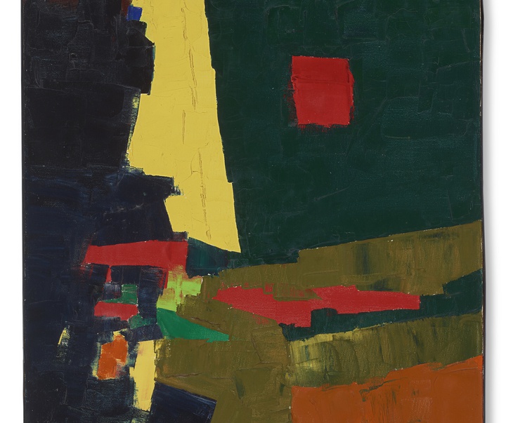 گالری نقاشی‌های انتزاعی اتل عدنان هنرمند لبنانی آمریکایی