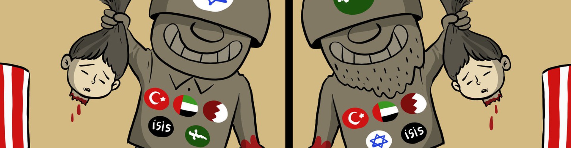 گالری آثار کارتون سیاسی کمال شرف از یمن