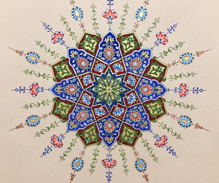 گالری آثار گل و مرغ و تذهیب آرمین رهبر از ایران