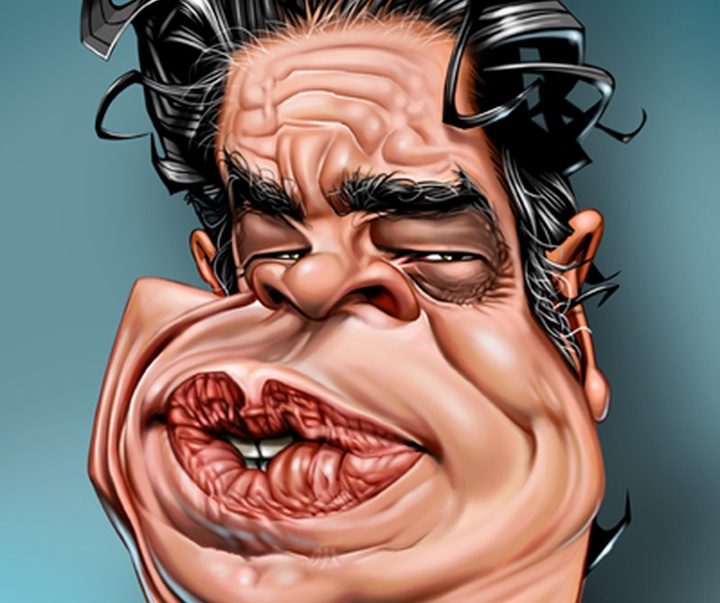 benicio del toro caricature russ russell cook funny cartoon digi