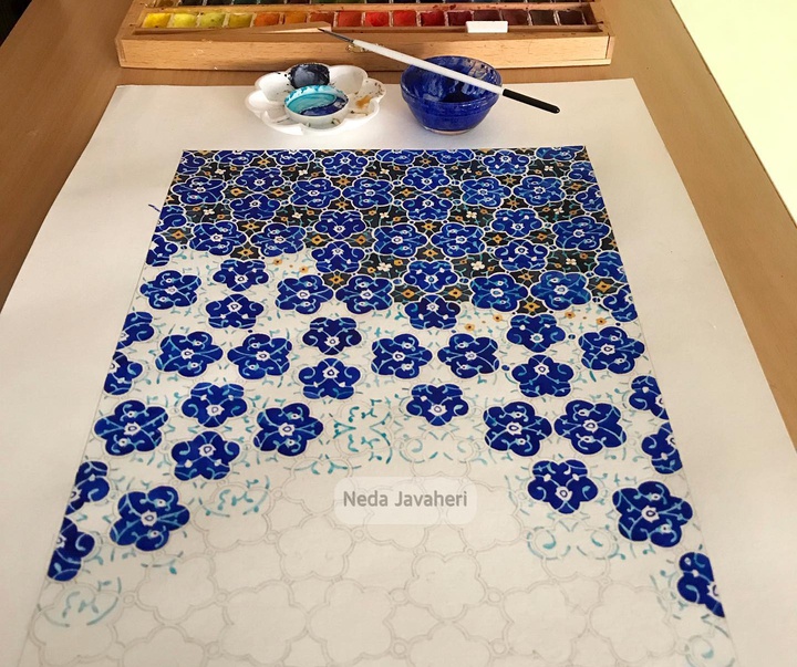 گالری آثار هندسه و نقوش سنتی ندا جواهری از ایران