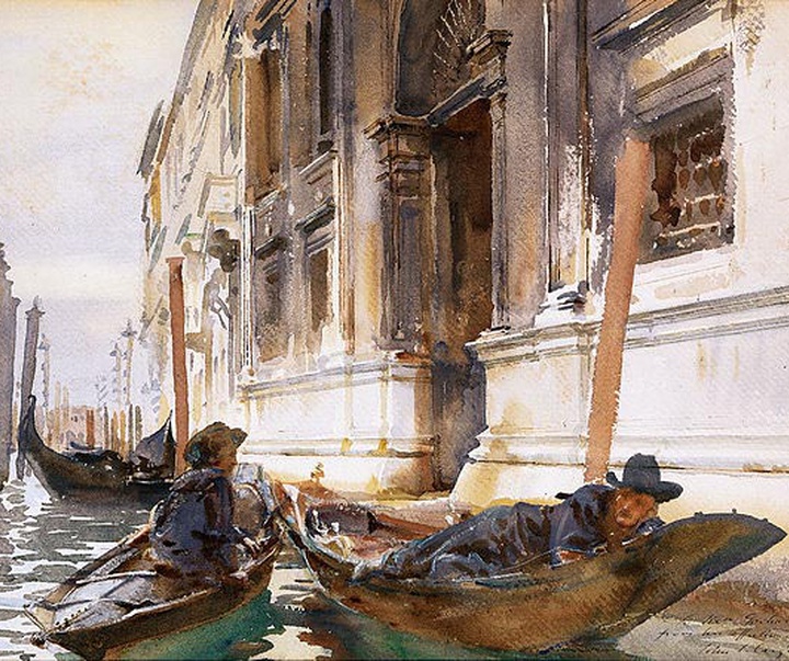 john singer sargent gondoliers siesta