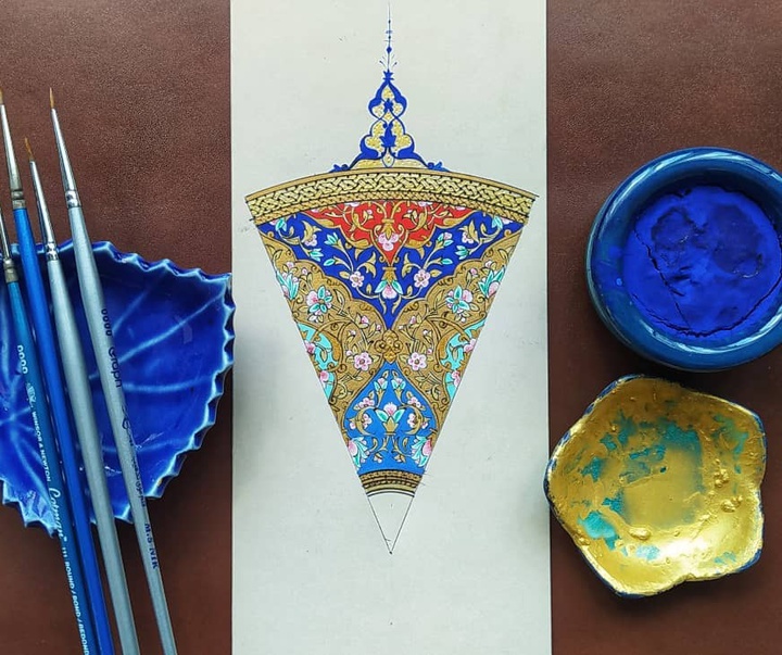 گالری آثار تذهیب فاطمه فاتح از ایران