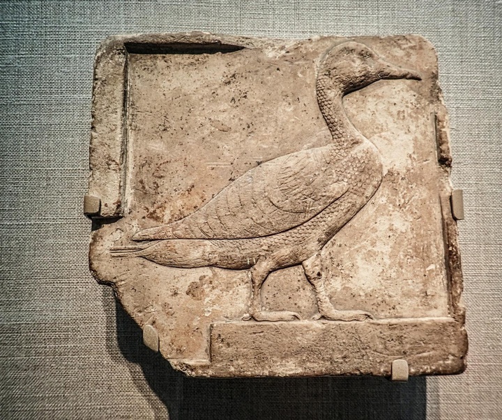 plaque with standing goose egypt saite dynasty