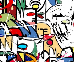 گالری آثار نقاشی گرافیتی انتزاعی گولون ماهه (لیتو) از فرانسه