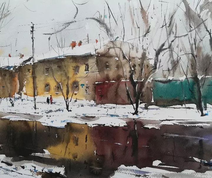 گالری نقاشی های آبرنگ ماکسیم پانیکوفسکی