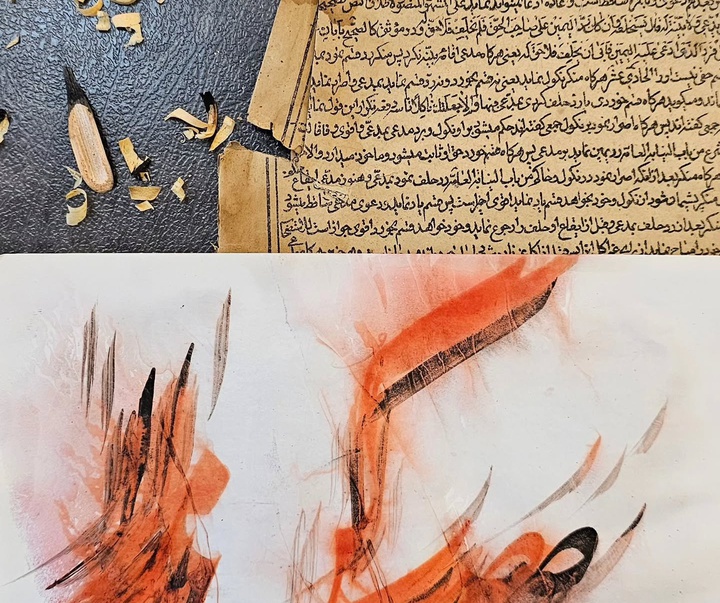 گالری آثار خوشنویسی و نقاشیخط حسین ابراهیم نژاد آکردی از ایران