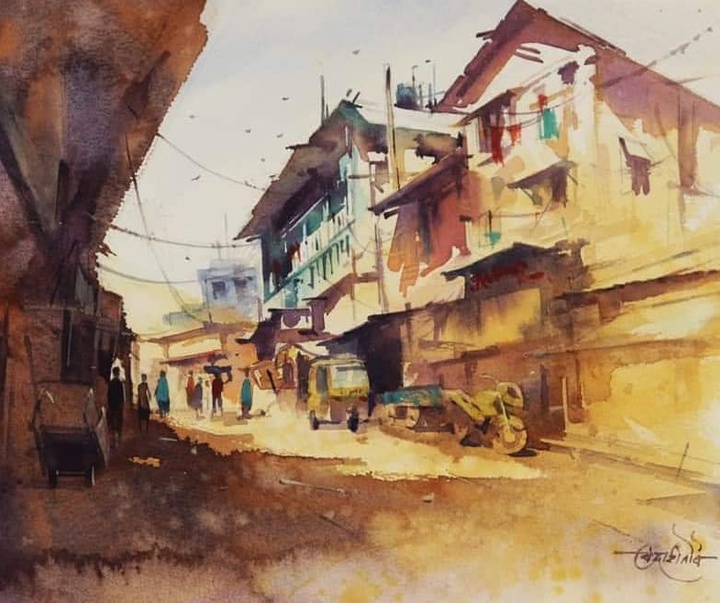 گالری آثار آبرنگ ویکرانت شیتول از هند