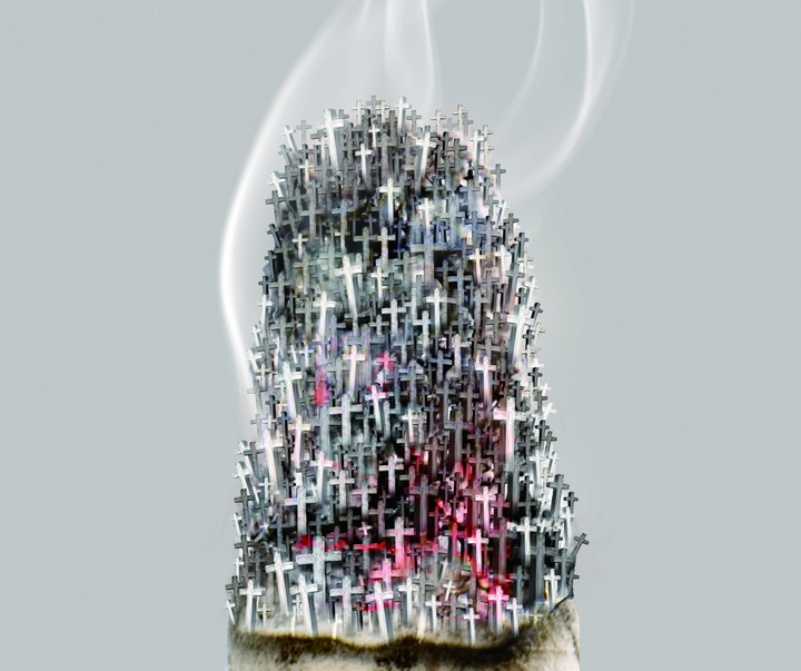 گالری ۱۰۰ پوستر برتر درباره سیگار در جهان
